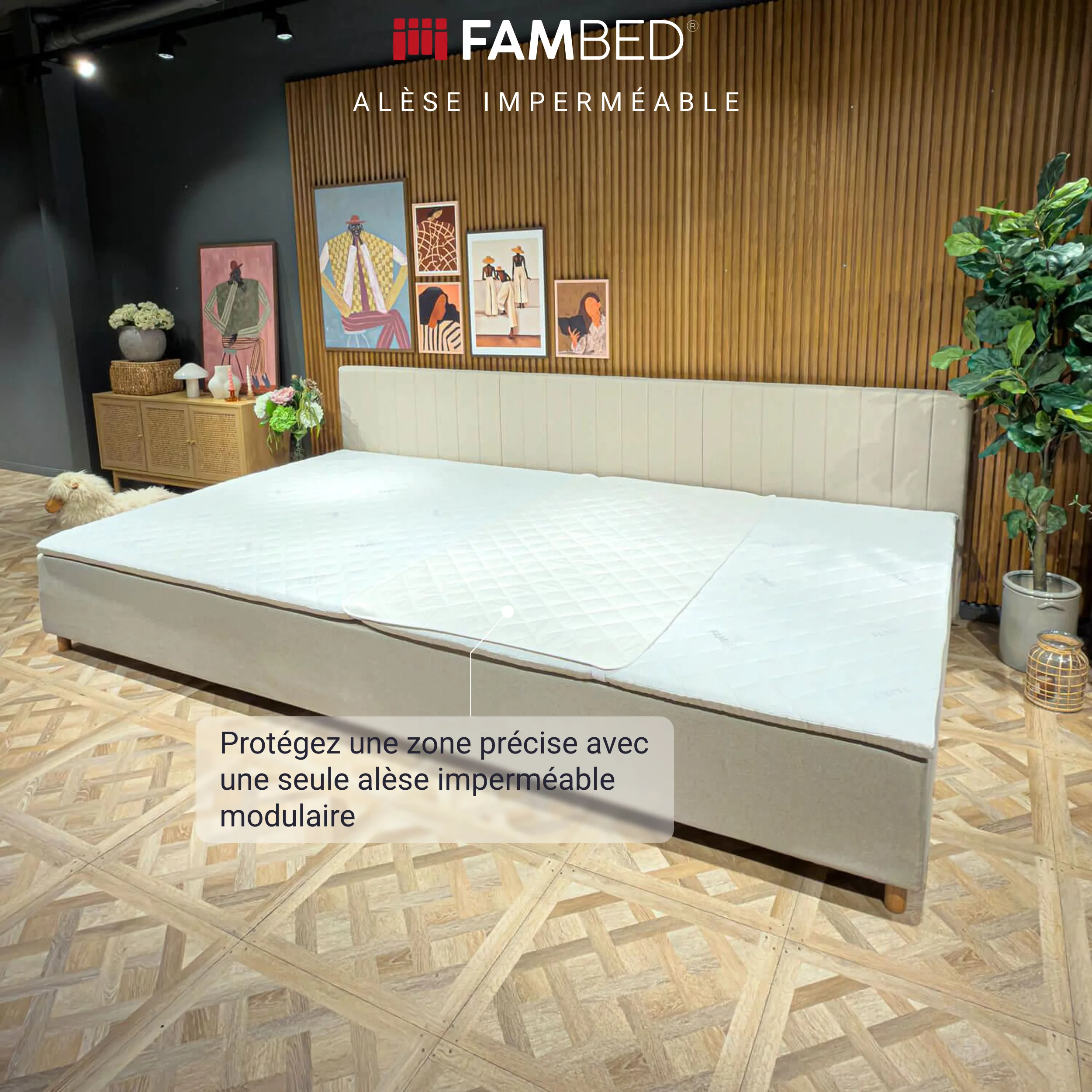 Protège-matelas FamBed assurant une protection modulable sur une seule place de couchage