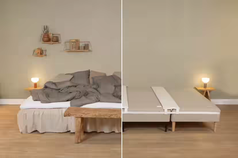 Vidéo avant-après montrant un lit classique agrandi avec le kit DIY FAMBED®